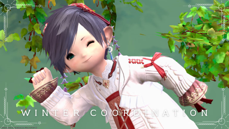 【ミラプリ】可愛い冬ニットのヒーラー用普段着コーディネート ララフェル FF14ブログ Norirow Note 40