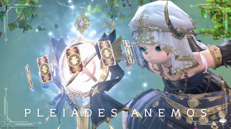Astrologian's EW second form: Cute celestial globe with glowing ribbon "Pleiades Anemos" Lalafell FF14 Blog Norirow Note 37