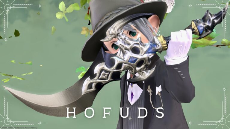The ninja weapon "Hofuds" is a large assassin sword and is named after the divine sword of Norse mythology. Lalafell FF14 Blog Norirow Note 41
