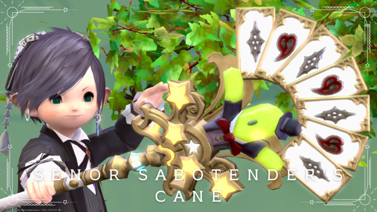 ゴールドソーサーの愉快なサボテンダー白魔道士杖『セニョール・ケーン』 ララフェル FF14ブログ Norirow Note 38