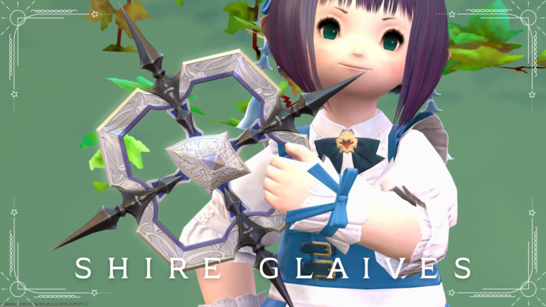 Valuable and beautiful square shuriken / Dancer throwing weapon "Shire Glaives" Lalafell FF14 Blog Norirow Note 35