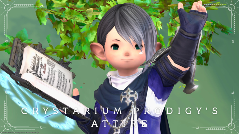 漆黒のアルフィノ衣装『クリスタリウムプロディジー・コスチュームセット』(ララフェルVer.) ララフェル FF14ブログ Norirow Note 63