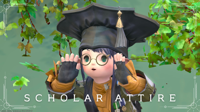Scholar's AF1 equipment "Scalar" (Lalafell female ver.) with cute round glasses and military uniform style Lalafell FF14 Blog Norirow Note 35