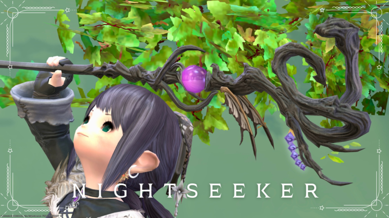 紫の高襟オシャレコート・黒魔道士AF1色違い『ソーサラー』(ララフェル女子Ver.) ララフェル FF14ブログ Norirow Note 28