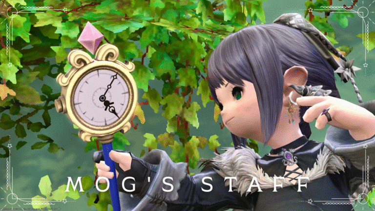 時計の針が回る可愛い黒魔道士杖・FF13コラボ『モーグリステッキ』 ララフェル FF14ブログ Norirow Note 79