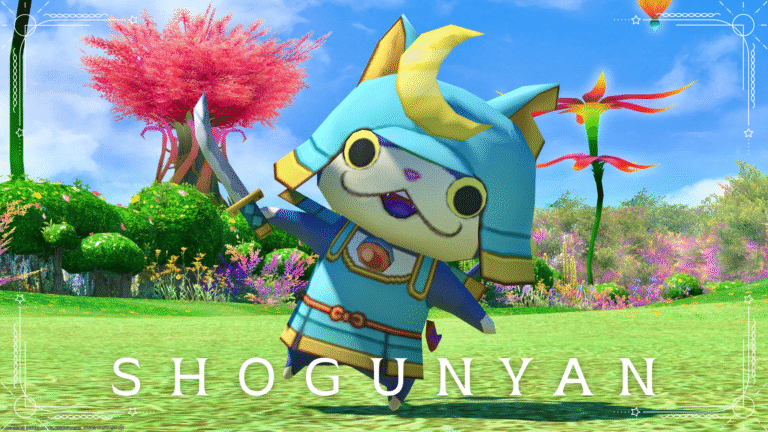 A cute cat samurai with a katana, a minion from Yo-kai Watch, “Shogunyan” Lalafell FF14 Blog Norirow Note 30