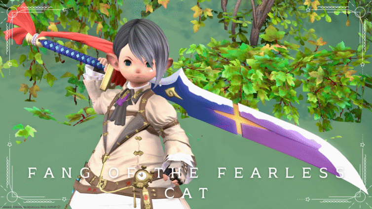 妖怪ウォッチ フユニャン暗黒騎士の貴重な和風大剣『同田貫・冬猫』 ララフェル FF14ブログ Norirow Note 68