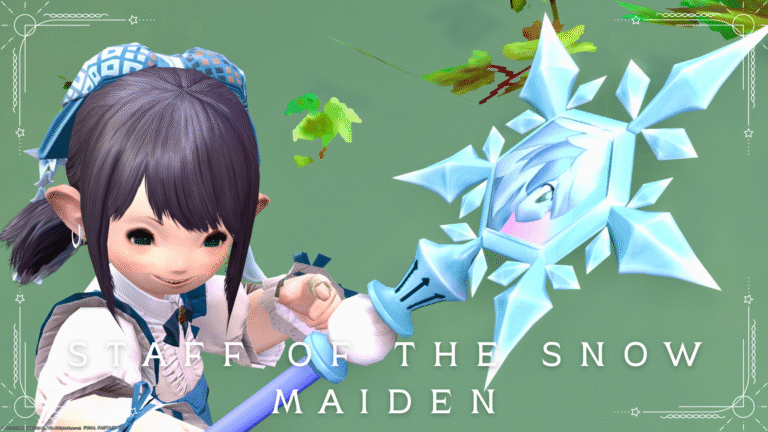 妖怪ウォッチ ふぶき姫 可愛い雪の結晶の黒魔道士杖『雪姫の杖』 ララフェル FF14ブログ Norirow Note 61