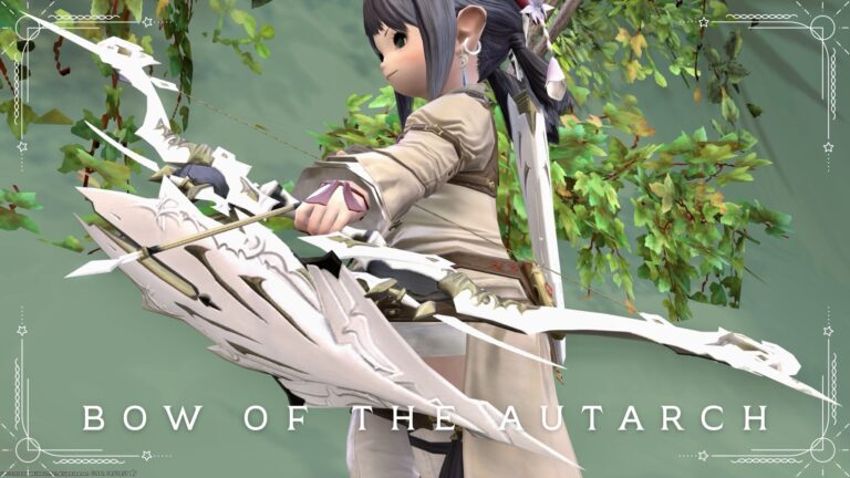 Bard's AW 5th stage: Gundam UC-like futuristic bow "Bow of the Autarch" Lalafell FF14 Blog Norirow Note 43