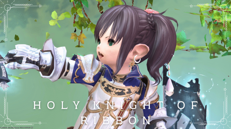 [Glamour] "Holy Knight of Ribbons" (Paladin AF4 gear arrangement) Lalafell FF14 Blog Norirow Note 41