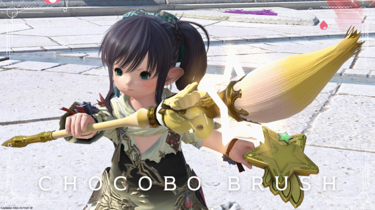 The super cute chocobo and star Pictomancer weapon "Chocobo Brush" (DAWNTRAIL CE bonus) Lalafell FF14 Blog Norirow Note 58