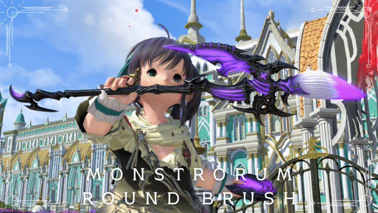 The charming and cute Gothic Lolita style Pictomancer brush "Monstrorum Round Brush" Lalafell FF14 Blog Norirow Note 54