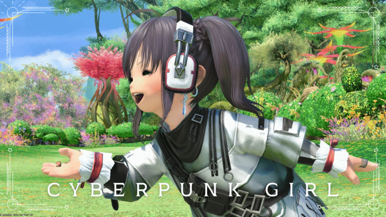 【ミラプリ】ノリコちゃんの「サイバーパンクな女の子」コーデ ララフェル FF14ブログ Norirow Note 29