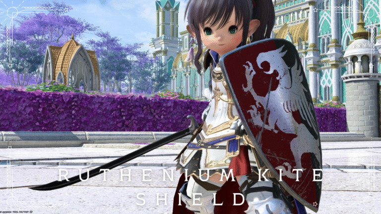 美麗なグリフォン紋章の盾・ナイト武器『ルテニウム・シミター＆カイトシールド』 ララフェル FF14ブログ Norirow Note 31