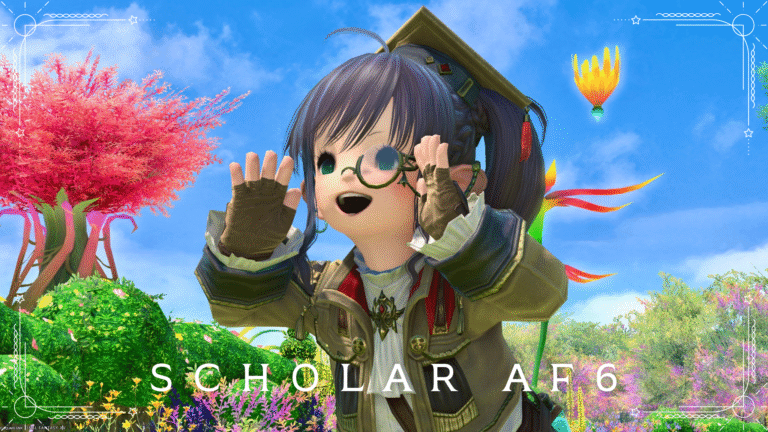 A cute large monocle in military uniform / scholar AF6 gear "Pedagogy" (Lalafell female version) Lalafell FF14 Blog Norirow Note 34