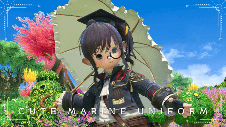 【ミラプリ】可愛い海軍の制服コーデ（学者AF6装備アレンジ） ララフェル FF14ブログ Norirow Note 37