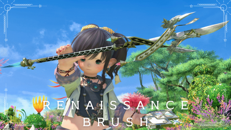 Iron Ribbon Artistic Brush - Pictomancer Weapon "Renaissance Brush" Lalafell FF14 Blog Norirow Note 32