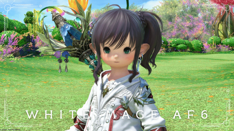 A casual and cute prayer costume, White Mage AF6 Gear "Piety" (Lalafell Female Ver.) Lalafell FF14 Blog Norirow Note 28