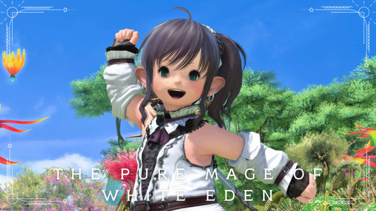 【ミラプリ】「白きエデンの清楚な魔道士」- エデンモーンキャスター装備アレンジコーデ ララフェル FF14ブログ Norirow Note 30