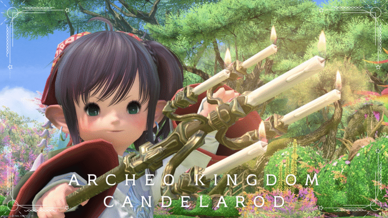 アンティークな蝋燭台の杖・白魔道士武器『オールドキングダム・キャンドルロッド』 ララフェル FF14ブログ Norirow Note 39