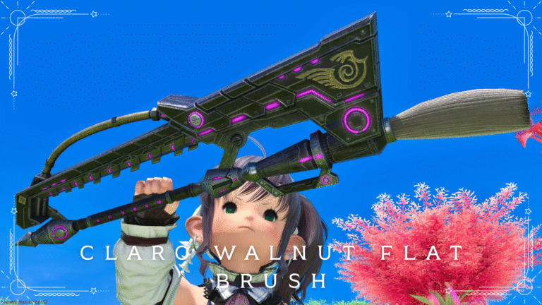 紫に光るサイバーパンクなピクトマンサー電子筆『クラロウォルナット・フラットブラシ』 ララフェル FF14ブログ Norirow Note 22