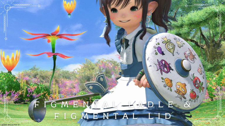 可愛い "お鍋の蓋の盾" と "オタマの剣" なナイト武器『ドリーム・オブ・クッキング＆ベジタブル』 ララフェル FF14ブログ Norirow Note 36