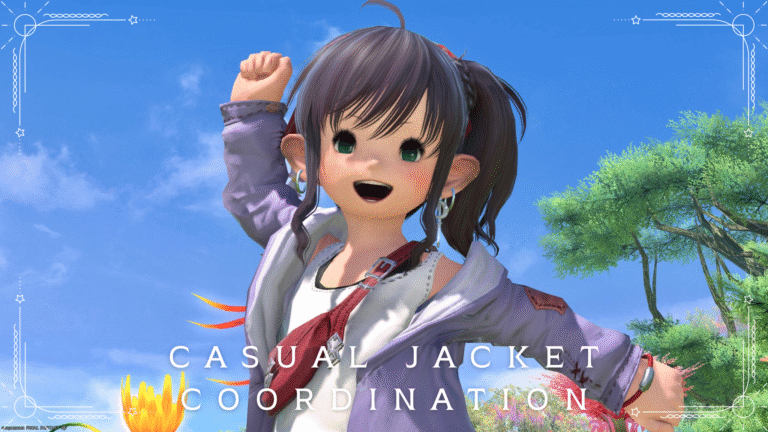 【ミラプリ】カジュアルジャケットでお気楽ジーンズ普段着コーディネート ララフェル FF14ブログ Norirow Note 32