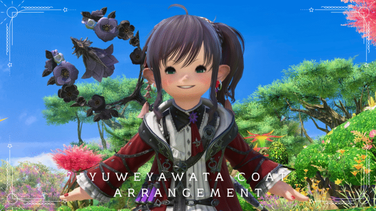 【ミラプリ】ユウェヤーワータ ヒーラー胴装備アレンジコーデ「薔薇の癒し手」 ララフェル FF14ブログ Norirow Note 62