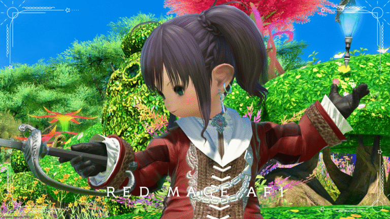 ブリオーが清楚で可愛い赤魔道士のAF1装備『レッド』(ララフェル女子Ver.) ララフェル FF14ブログ Norirow Note 64