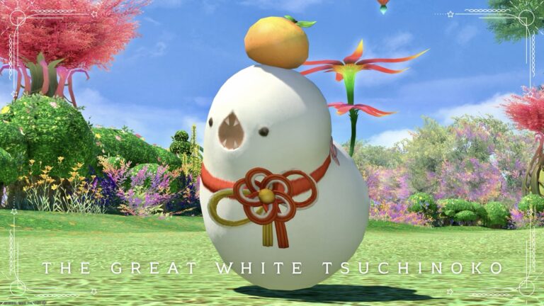 まるで鏡餅のような白い水蛇様のミニオン『東方の白ツチノコ？』 ララフェル FF14ブログ Norirow Note 37