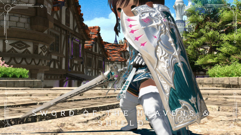 銀と緑が美麗で荘厳なナイツ・オブ・ラウンドのナイト武器『ヘヴンスソード＆シールド』 ララフェル FF14ブログ Norirow Note 32