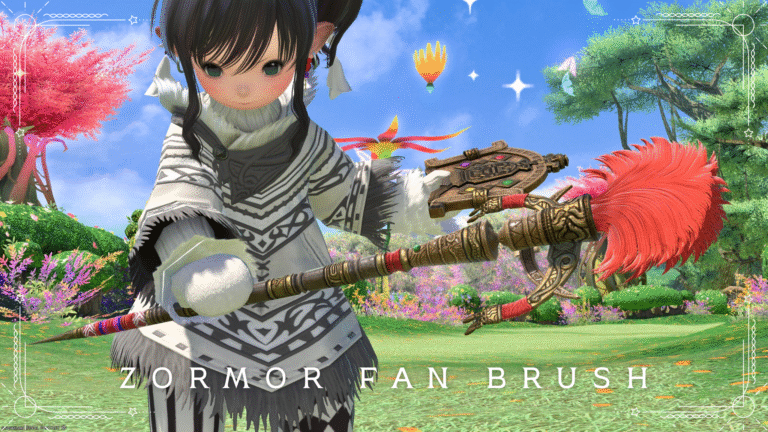 エスニック風なメイクファンブラシ・ピクトマンサー武器『ゾーモーの大筆』 ララフェル FF14ブログ Norirow Note 29