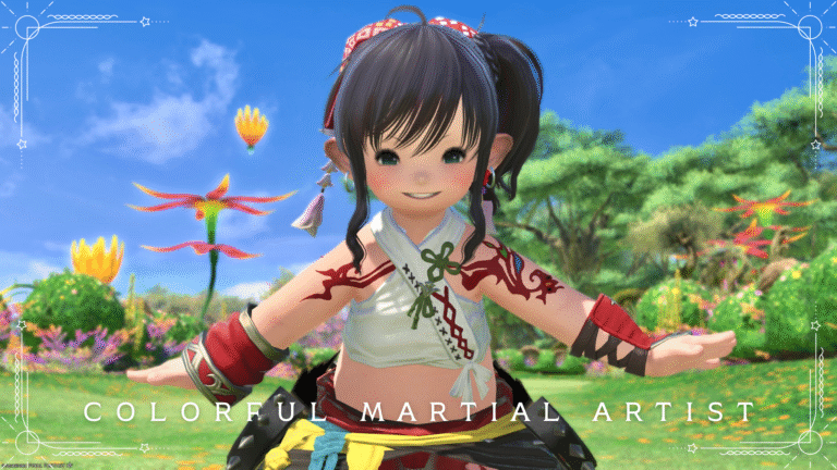 【ミラプリ】カラフルで可愛い武闘家コーデ・モンクAF2装備アレンジ ララフェル FF14ブログ Norirow Note 56