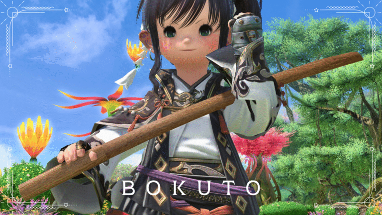 For practicing swordsmanship? A souvenir? Samurai weapon "Bokuto" (Gold Saucer prize) Lalafell FF14 Blog Norirow Note 52