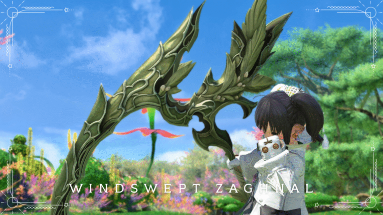 植物性のオシャレな大鎌・極バルバリシアのリーパー武器『ウィンドスウェプト・ザグナル』 ララフェル FF14ブログ Norirow Note 39