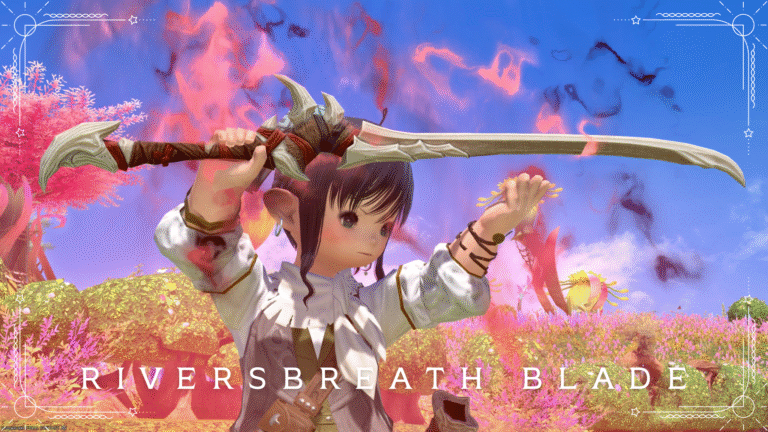 A cute sword that resembles a primitive bone and horn tool, a Samurai weapon "Riversbreath Blade" Lalafell FF14 Blog Norirow Note 55