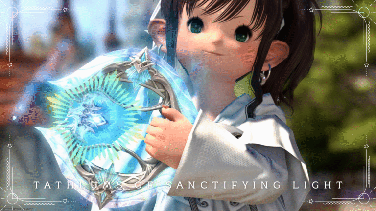 クリスタルが神々しく光るハイデリンの踊り子投擲武器『サンクティファイライト・タスラム』 ララフェル FF14ブログ Norirow Note 34