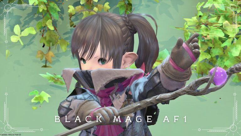 紫の高襟オシャレコート・黒魔道士AF1色違い『ソーサラー』(ララフェル女子Ver.) ララフェル FF14ブログ Norirow Note 25