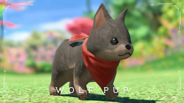 A cute black Shiba Inu puppy? Minion "Wolf Pup" Lalafell FF14 Blog Norirow Note 37