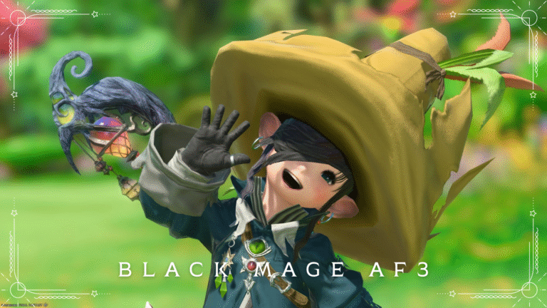 ミニスカートの可愛い魔女衣装・黒魔道士AF4装備『ウィッケ』(ララフェル女子Ver.) ララフェル FF14ブログ Norirow Note 29