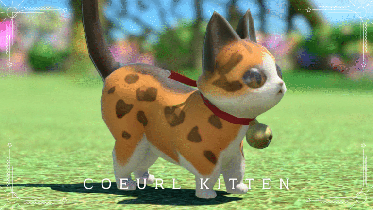 The adorable calico cat? Minion "Coeurl Kitten" Lalafell FF14 Blog Norirow Note 38