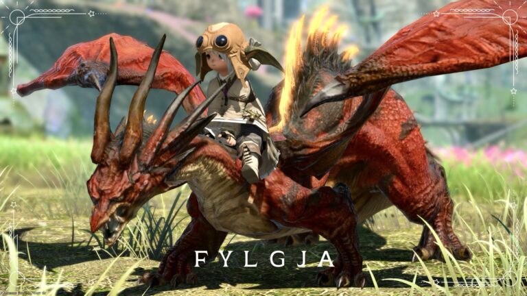 七大天竜 詩竜ラタトスクの眷属・赤いドラゴンのマウント『フィルギャ』 ララフェル FF14ブログ Norirow Note 39