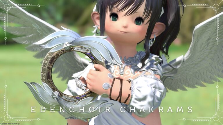天使の羽根の美麗なエデン踊り子投擲武器『エデンコーラス・チャクラム』 ララフェル FF14ブログ Norirow Note 54