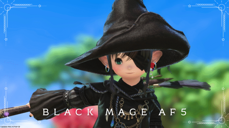 Velvet noble witch costume, Black Mage AF5 gear "Spaekona" (Lalafell female version) Lalafell FF14 Blog Norirow Note 20