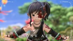 A fighter of fire! The living saint Monk's AF5 gear "Anchorite" (Lalafell female version) Lalafell FF14 Blog Norirow Note 46