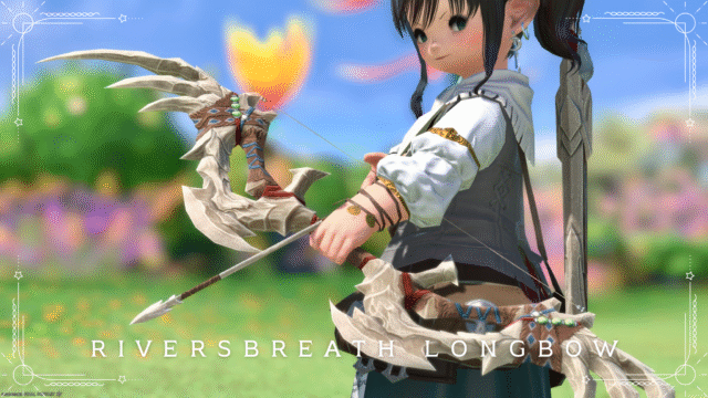 ナチュラルテイストな鳥怪獣の骨製弓・吟遊詩人武器『リバーズブレス・ロングボウ』 ララフェル FF14ブログ Norirow Note 39