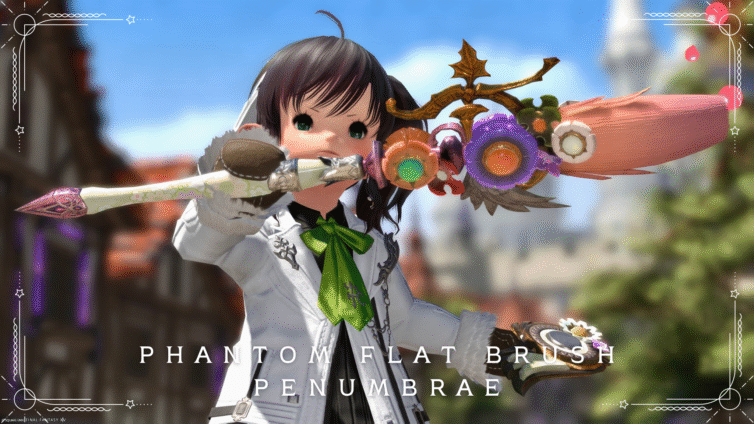 Pictomancer's Phantom Weapon (PW) First Form: Glass Flower Brush "Phantom Flat Brush Penumbrae" Lalafell FF14 Blog Norirow Note 20