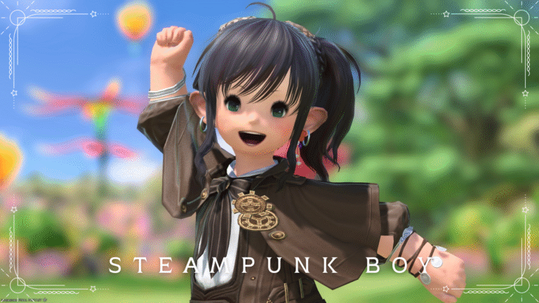 [Glamour] "Steampunk Boy" Baronial Costume Arrangement Lalafell FF14 Blog Norirow Note 37