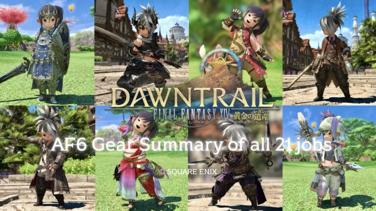 [Summary] The appearance of all 21 jobs in DAWNTRAIL's "AF6 Gear" (Lalafell version)! Lalafell FF14 Blog Norirow Note 39