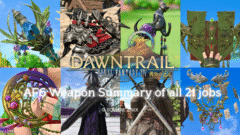 [Summary] DAWNTRAIL "AF6 Weapon" Appearance List for All 21 Jobs Lalafell FF14 Blog Norirow Note 64